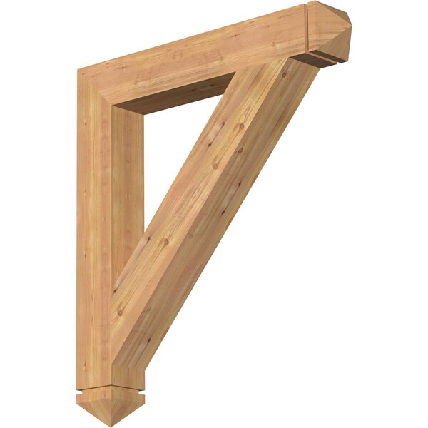 Ekena Millwork Traditional Arts & Crafts Smooth Bracket, Western Red Cedar, 5 1/2"W x 38"D x 42"H BKT06X38X42TRA03SWR - main